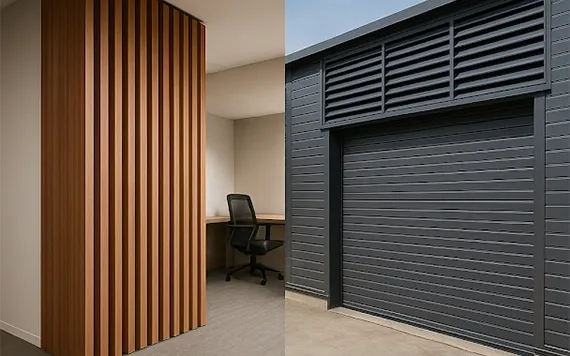 Modern ACP louvers by Nirmaan Groups for interior and exterior design